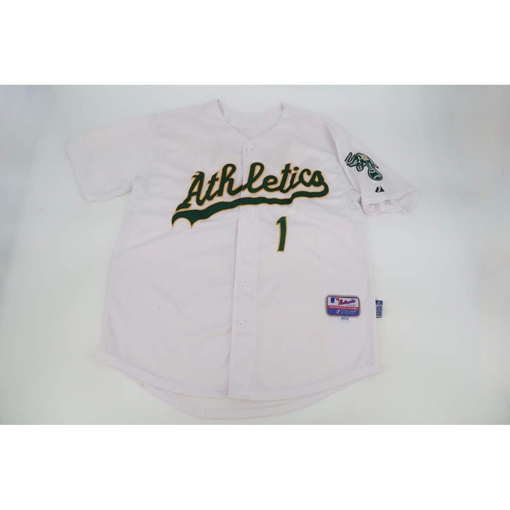 Majestic Oakland Athletics Billy Burns Mens 52 White Authentic Cool Base Jersey